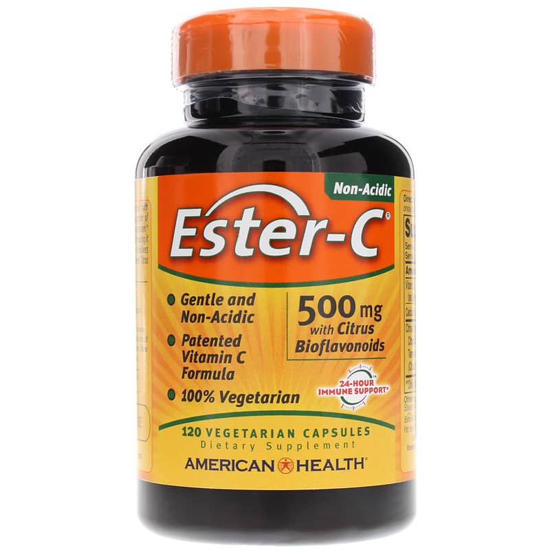 American Health Ester-C 500 Mg w/Citrus Bioflavonoids 120 Veg Capsules