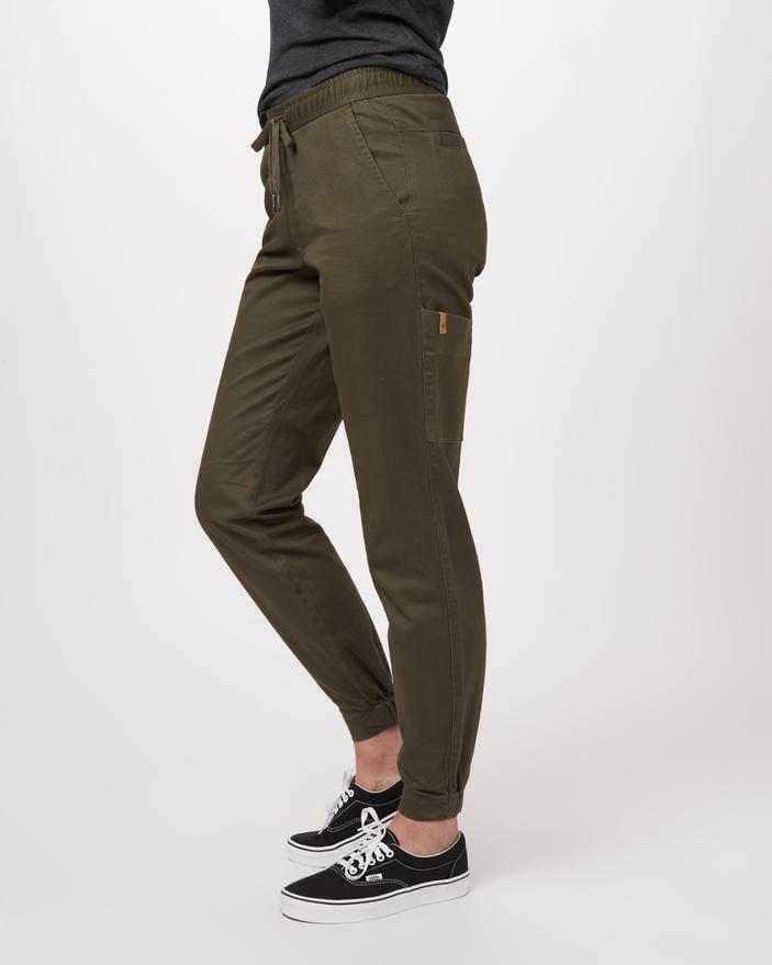 Tentree Women's Pacific Jogger, Olive Night Green / S