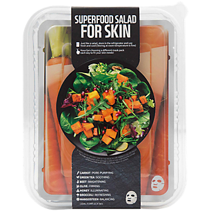 Superfood Salad Beauty Facial Mask - Daily Skin Care Superfood - Carrot (7 Piece Mask Set)