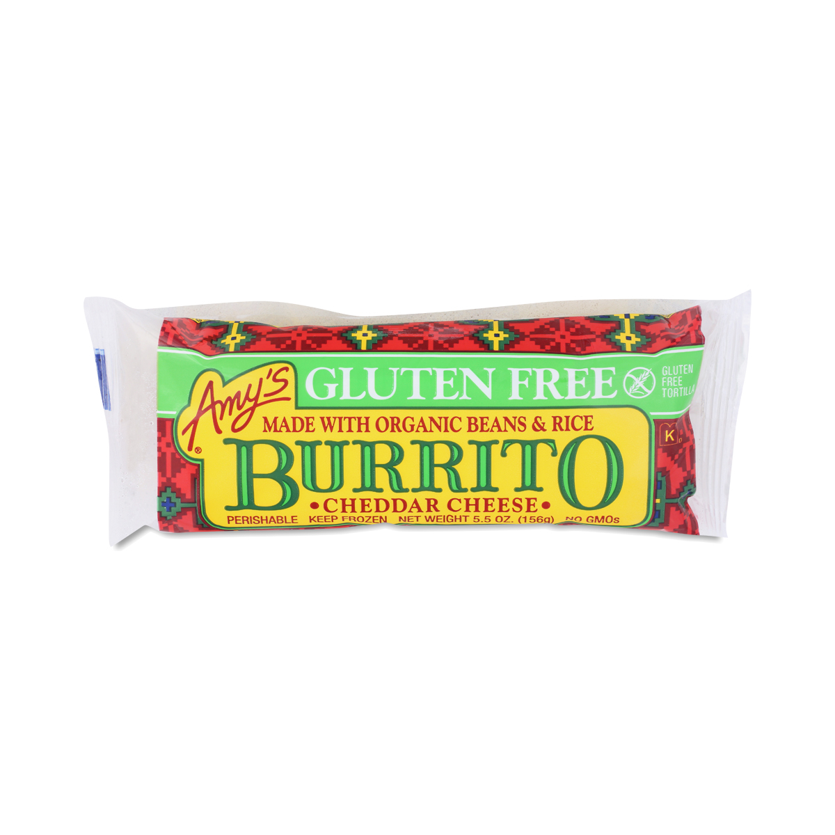 Amy's Gluten Free Bean & Cheese Burrito 5.5 oz pouch