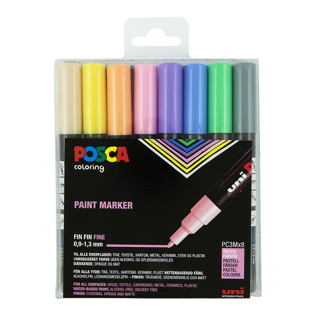 buy Posca - PC3M - Fine Tip Pen - Pastel, 8 pc online