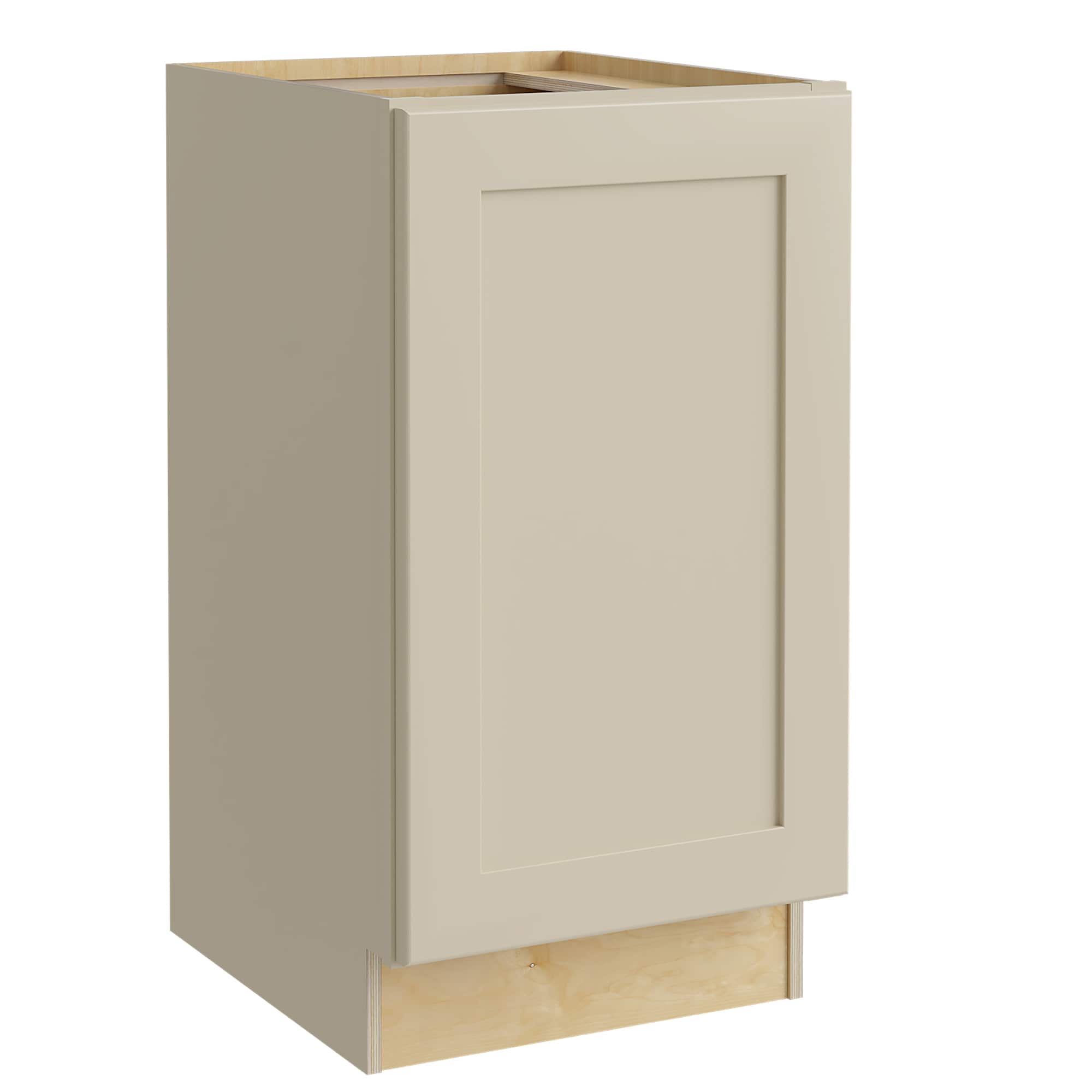 Luxxe Cabinetry 18-in W x 34.5-in H x 24-in D Norfolk Blended Cream Painted Door Base Fully Assembled Semi-custom Cabinet in Off-White | B18FHR-NBC