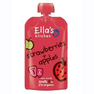 Ella's Kitchen Strawberries + Apples babymos, 4+ mdr. Ø - 120 gr