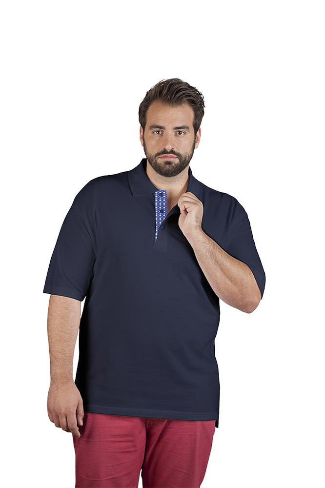 Superior Poloshirt "Graphic" 505AB Plus Size Herren, Marineblau, XXXL