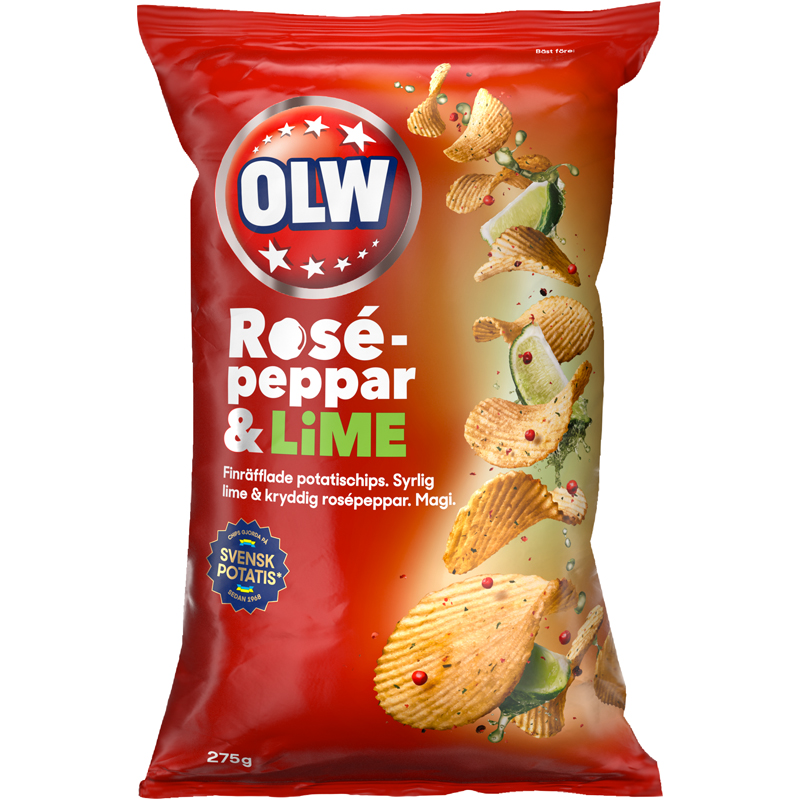 Chips Rosépeppar & Lime - 37% rabatt