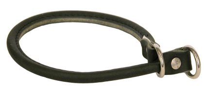 Alac Läderhalsband stryp Svart M/L 55cm
