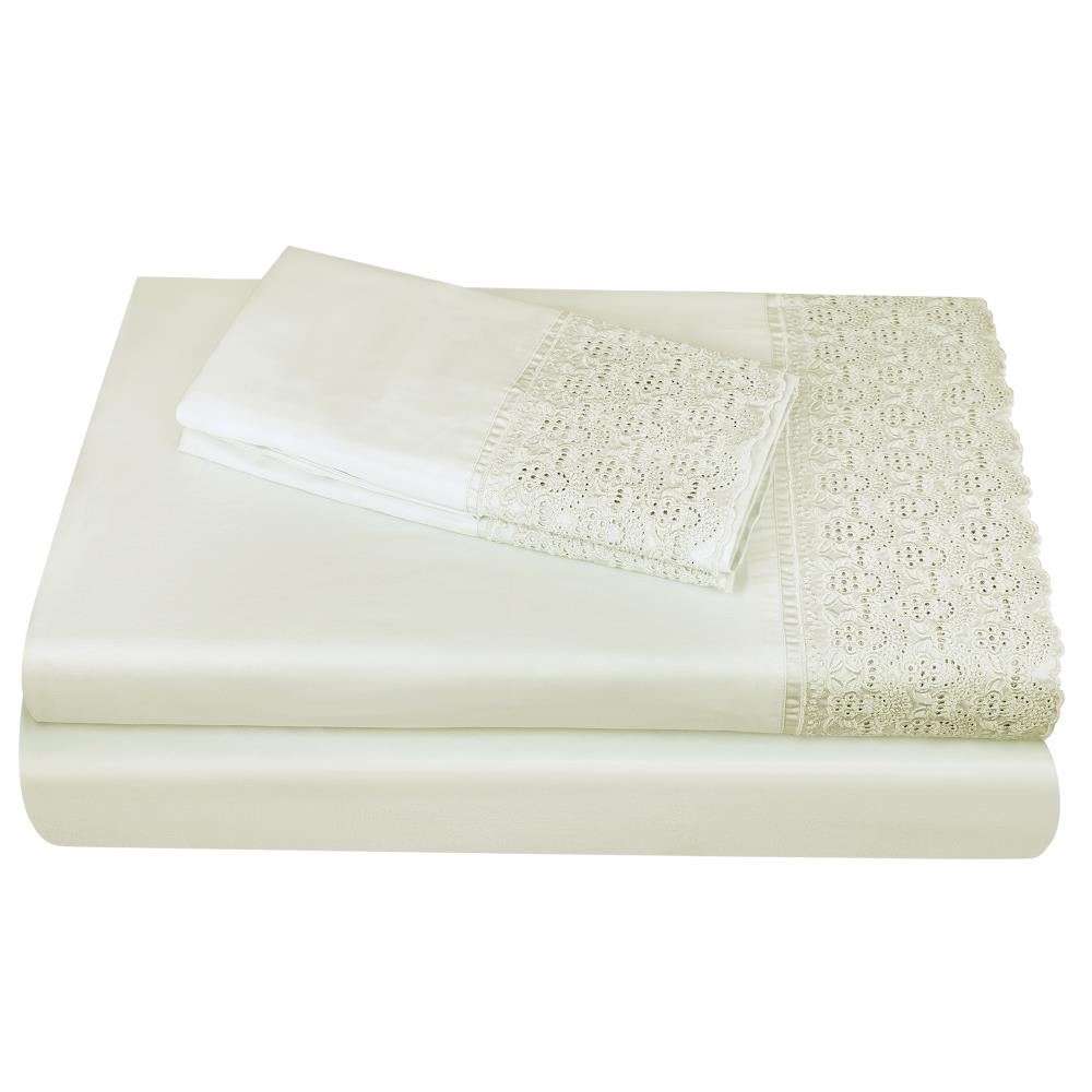 Grace Home Fashions RENAURAA Smart King Cotton Blend Bed Sheet in Gray | 1400CVC_AP-LC KG SL