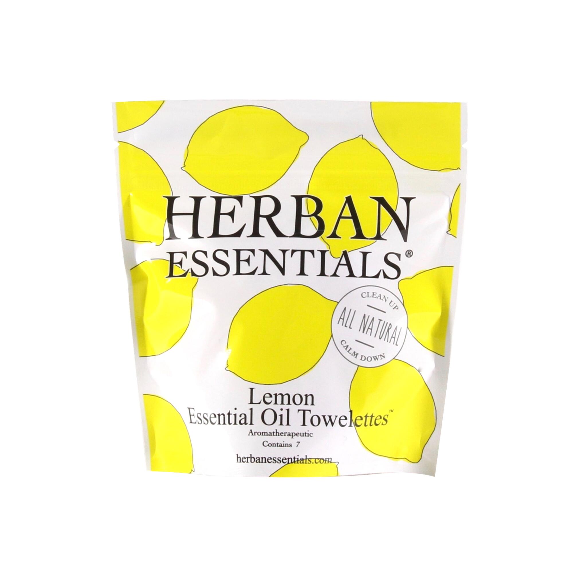 Herban Essentials Lemon Essential Oil Wipes 7 Count by World Market