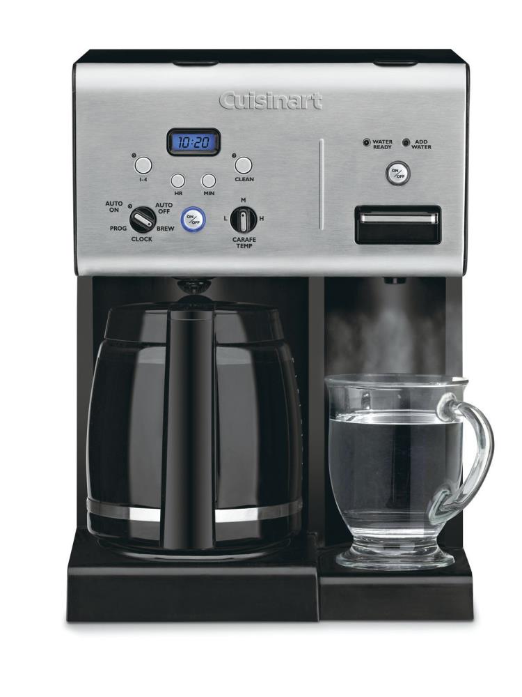 Cuisinart Coffee Plus 12-Cup Black/Stainless Residential Combination Coffee Maker | CHW-12P1