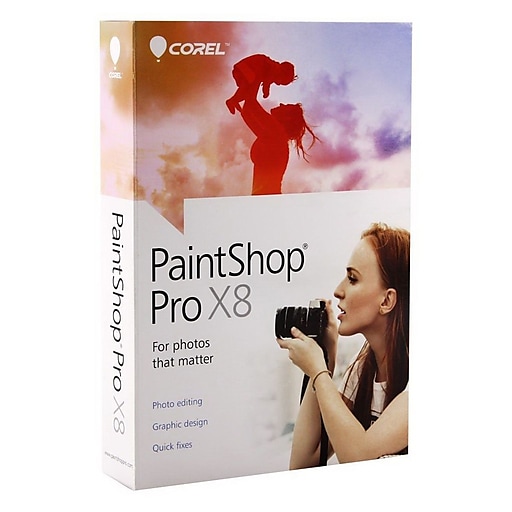 Corel PaintShop Pro X8 4.0 Software, Windows, DVD, (8129162)