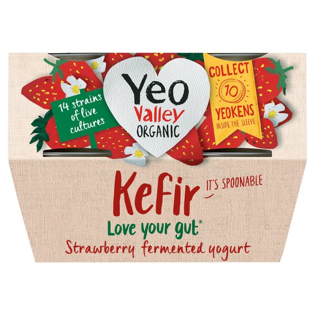 Yeo Valley Organic Strawberry Kefir Yogurt
