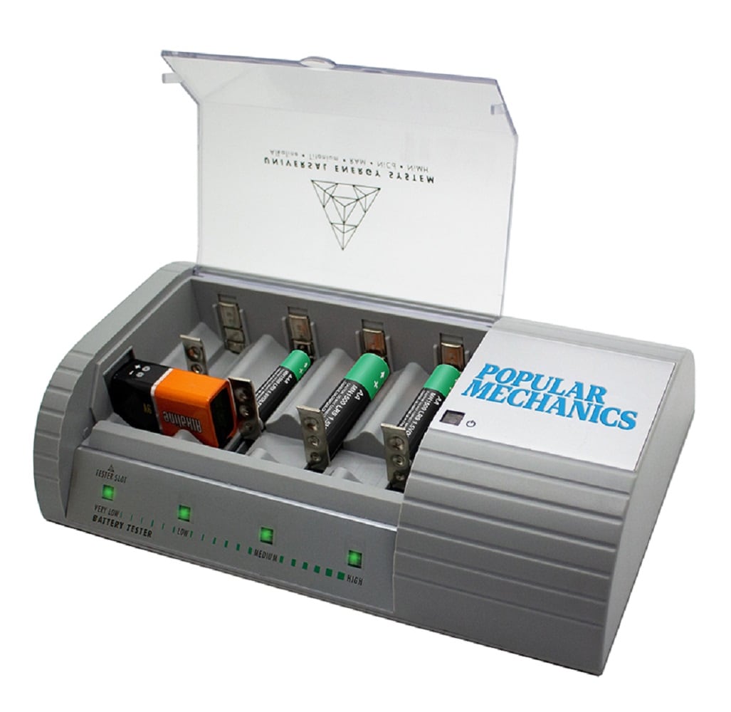 Popular Mechanics Alkaline Combination Pack Rechargeable Battery Charger | PM-P913N622