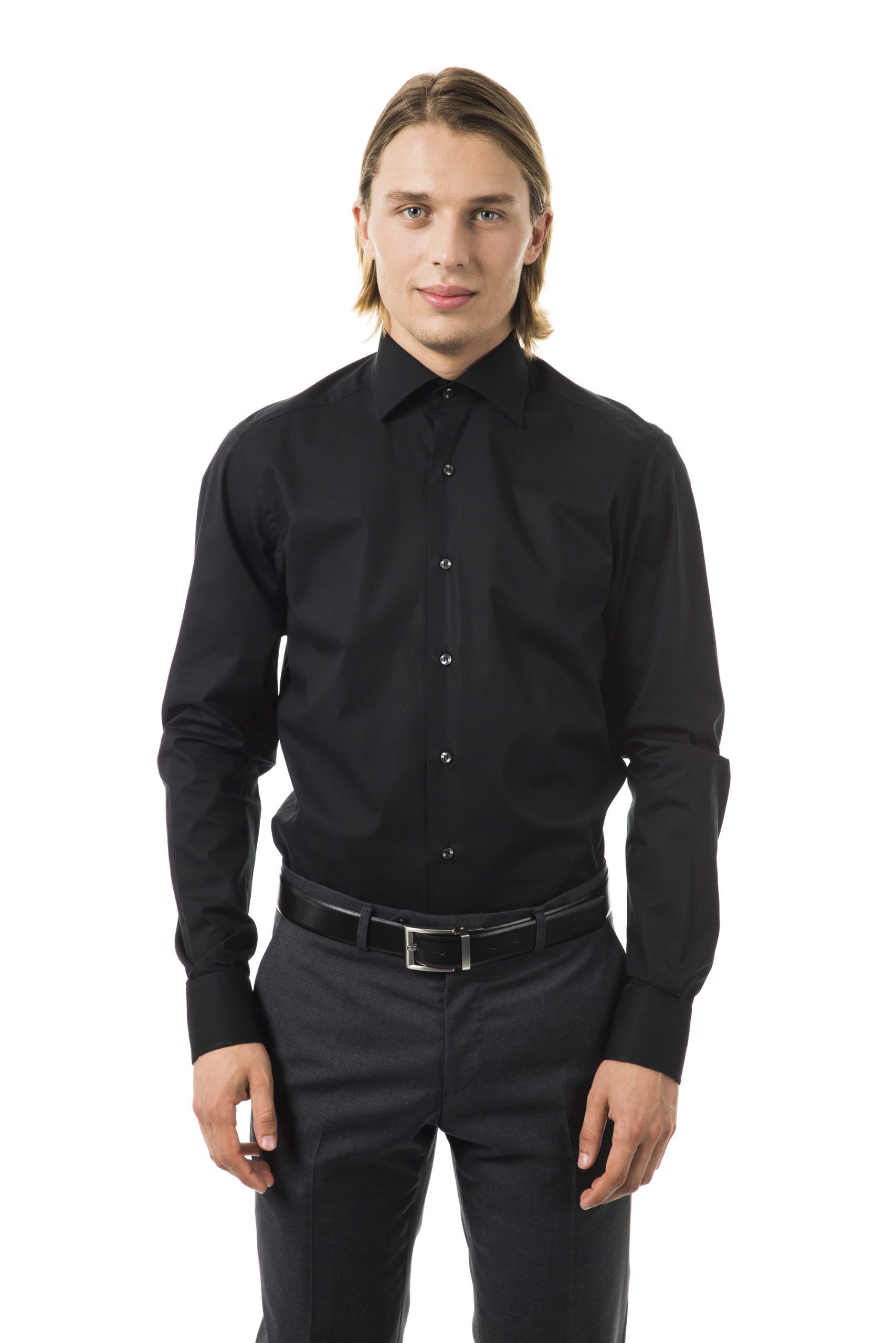 Uominitaliani Men's Nero Shirt Black UO1394646 - M