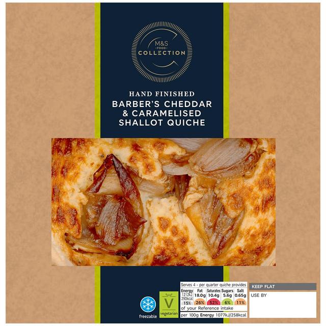 M&S Collection Barbers Cheddar & Caramelised Shallot Quiche