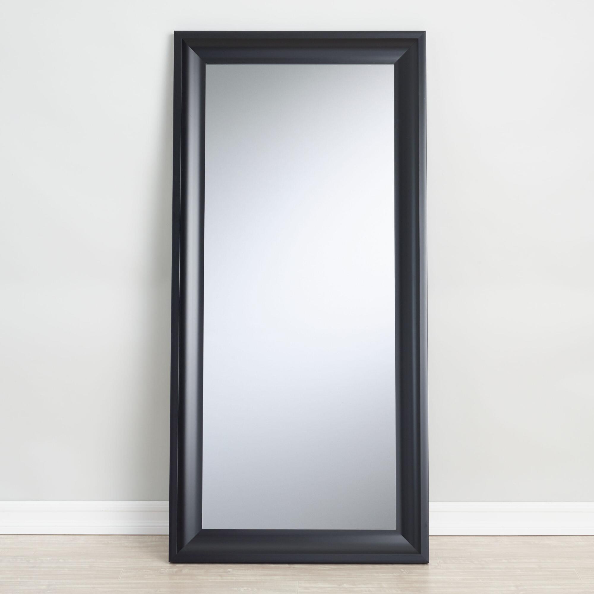 Espresso Leaning Full Length Porter Mirror: Brown - Wood - Oversized by World Market