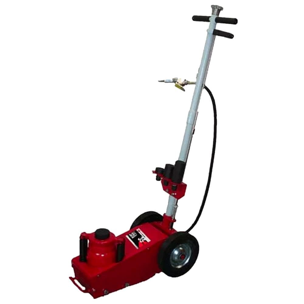 American Forge & Foundry Single Stage Air/Hydraulic Axle Jack, 35 Ton Capacity in Red | 536
