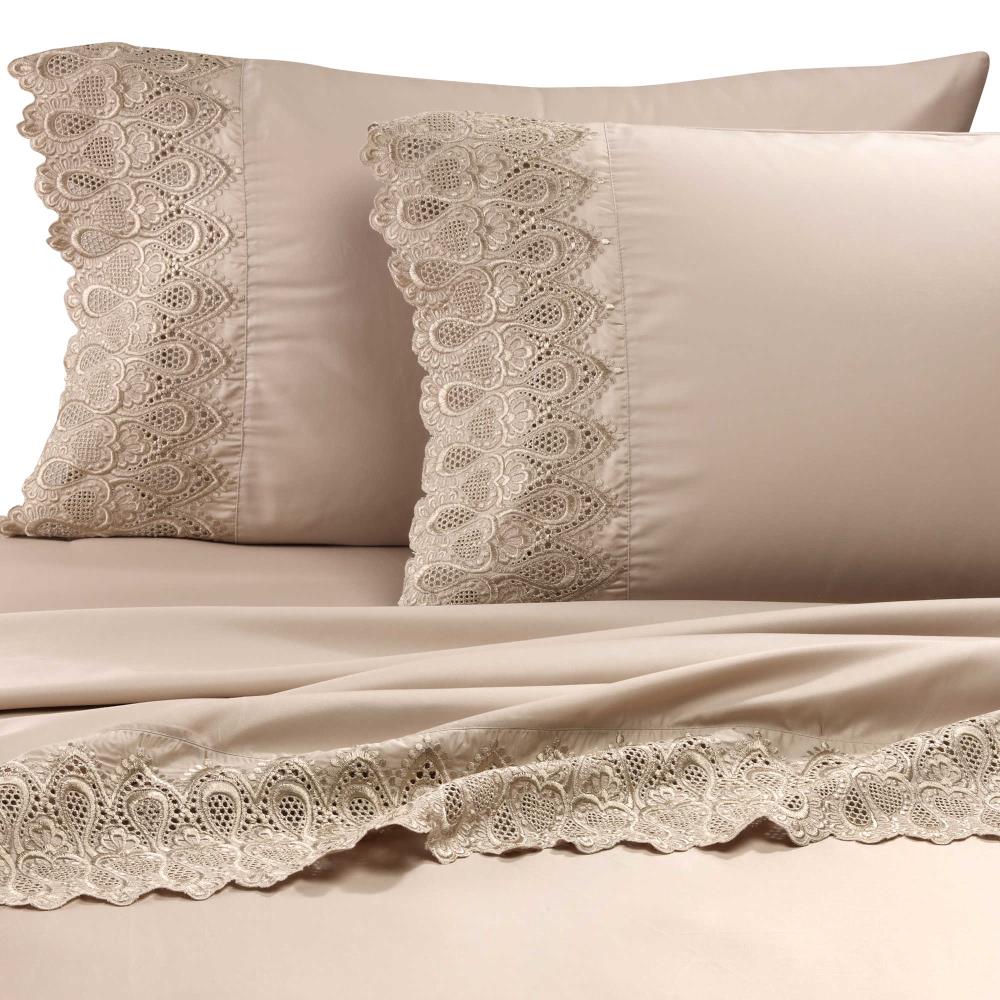 Grace Home Fashions RENAURAA Smart Full Cotton Blend Bed Sheet in Off-White | 600CVC_O LC SPC LN