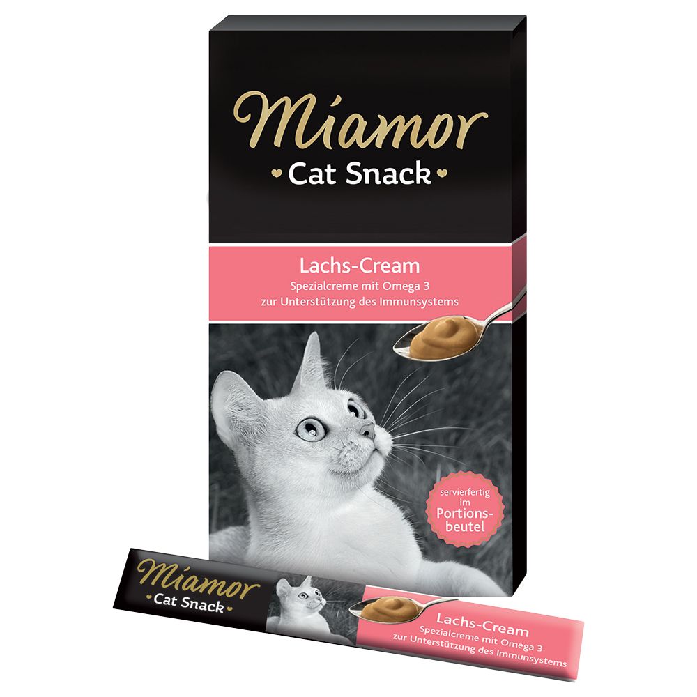 Miamor Cat Snack Salmon-Cream - Saver Pack: 24 x 15g