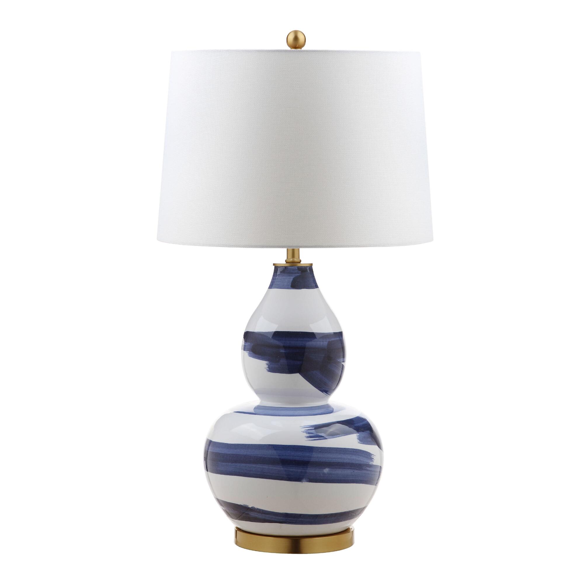 Blue and White Ceramic Frankie Table Lamp: Blue/White by World Market