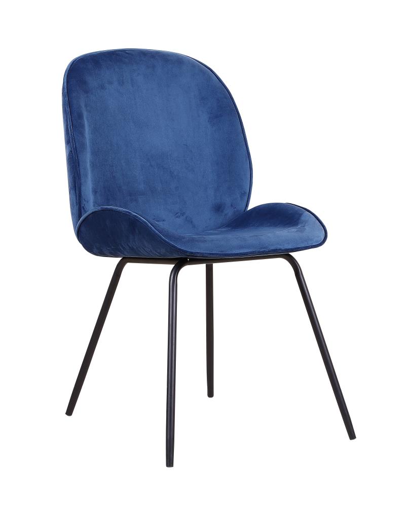 RST Brands Set of 2 Powell Contemporary/Modern Polyester/Polyester Blend Upholstered Dining Side Chair (Reclaimed Wood Frame) in Blue | SL-2DCHR-BL-2
