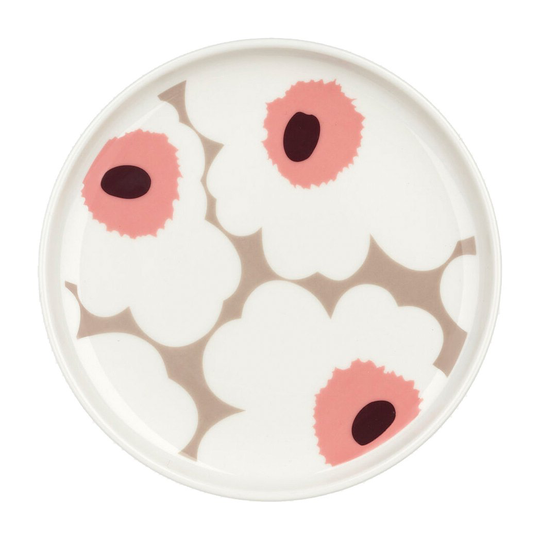 Osta Marimekko Unikko plate Ø  cm white,clay,powder,dark wine netistÃ¤  