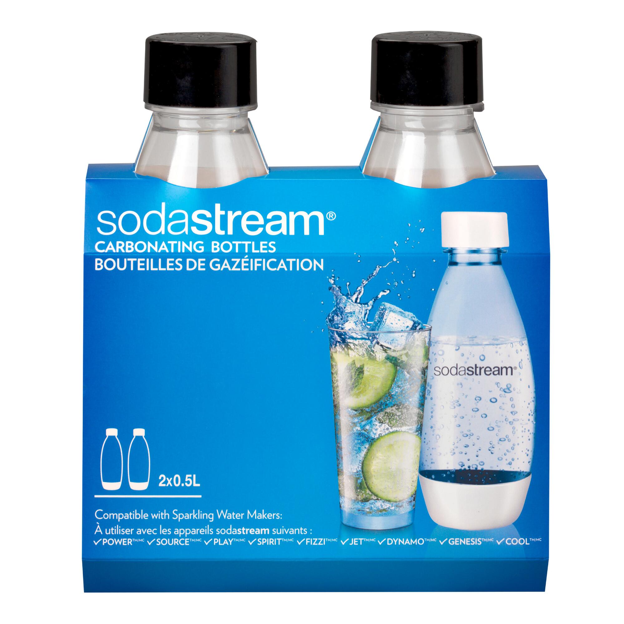 Black SodaStream .5L Slim Carbonating Water Bottles 2 Pack by World Market