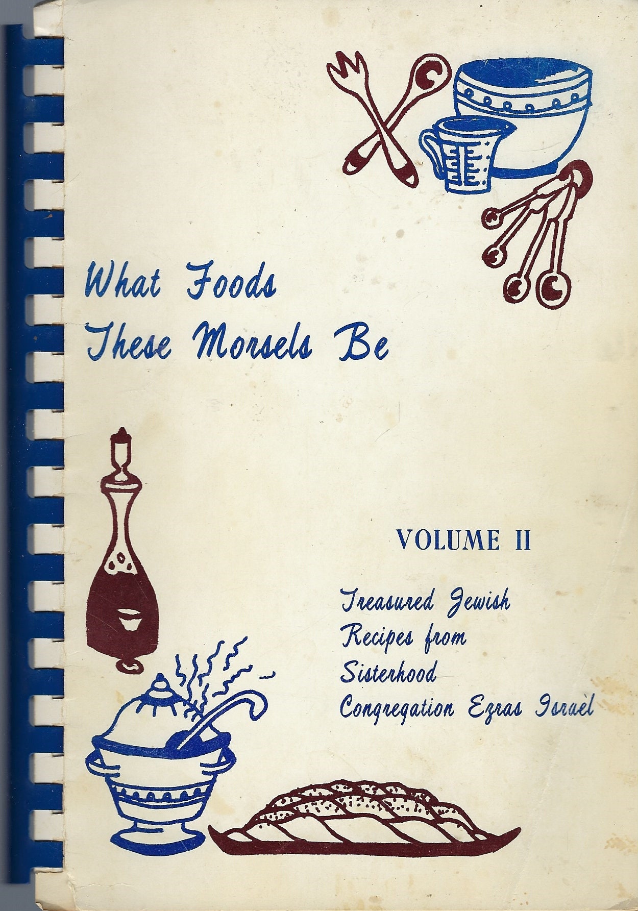 Chicago Illinois Vintage Congregation Azras Israel What Foods These Morsels Be Ethnic Jewish Cookbook Il Community Passover Recipes & More