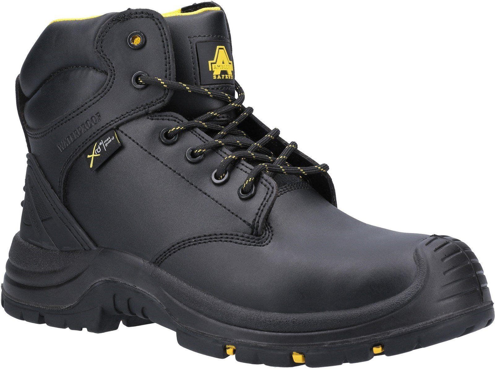 Amblers Unisex Safety Wrekin Lace Up Metal Waterproof Boot Black 29736 - Black 4