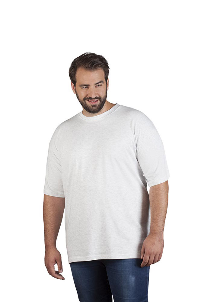 Premium T-Shirt Plus Size Herren, Hellgrau-Melange, XXXL