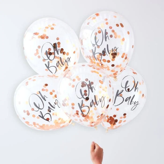 Oh Baby Shower, Oh Baby Confetti, Gender Neutral Baby Shower Decorations