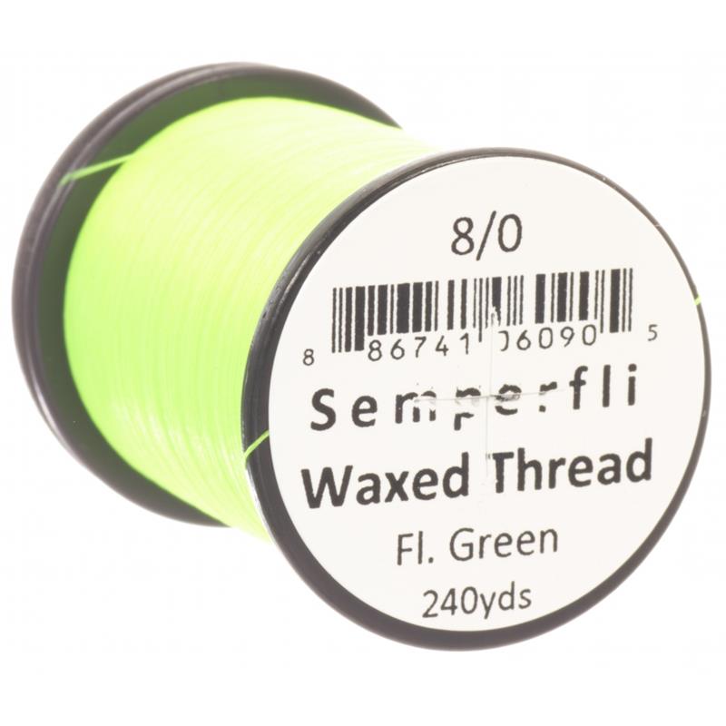 Semperfli Classic Waxed Thread Fluoro Green 8/0