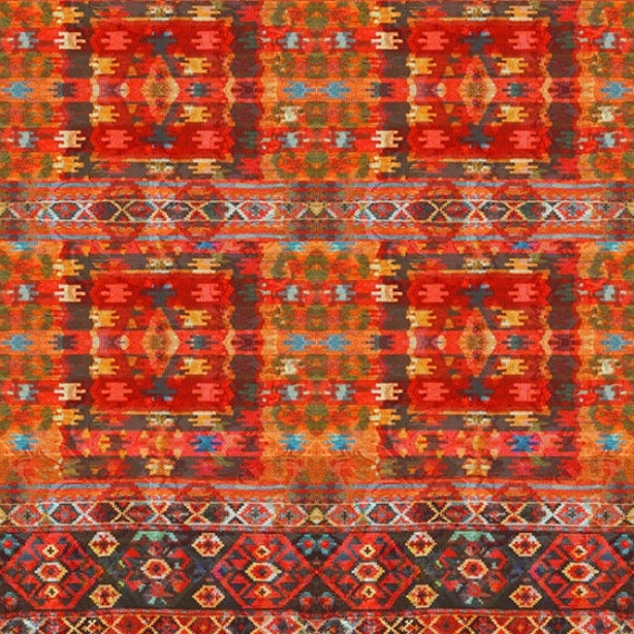 Bohemian Blends - Aztec Cayenne By Hoffman Fabrics Sold By The Yard & Cut Continuous in Stock Ships Today