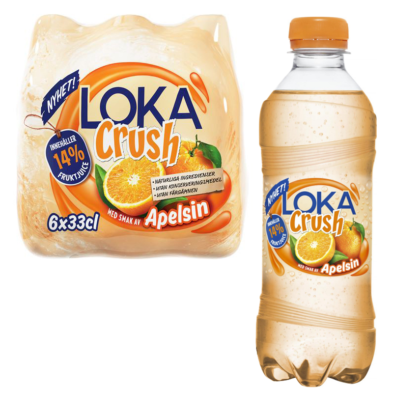 Loka "Crush" Apelsin 6 x 33cl - 29% rabatt
