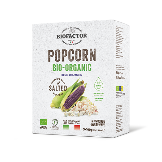 Biofactor Organic Blue Microwave Popcorn 3x100g