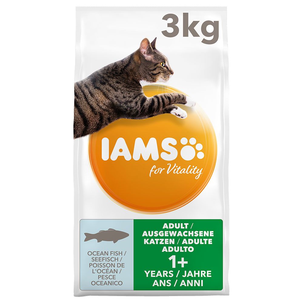IAMS for Vitality Adult Ocean Fish Dry Cat Food - 10kg