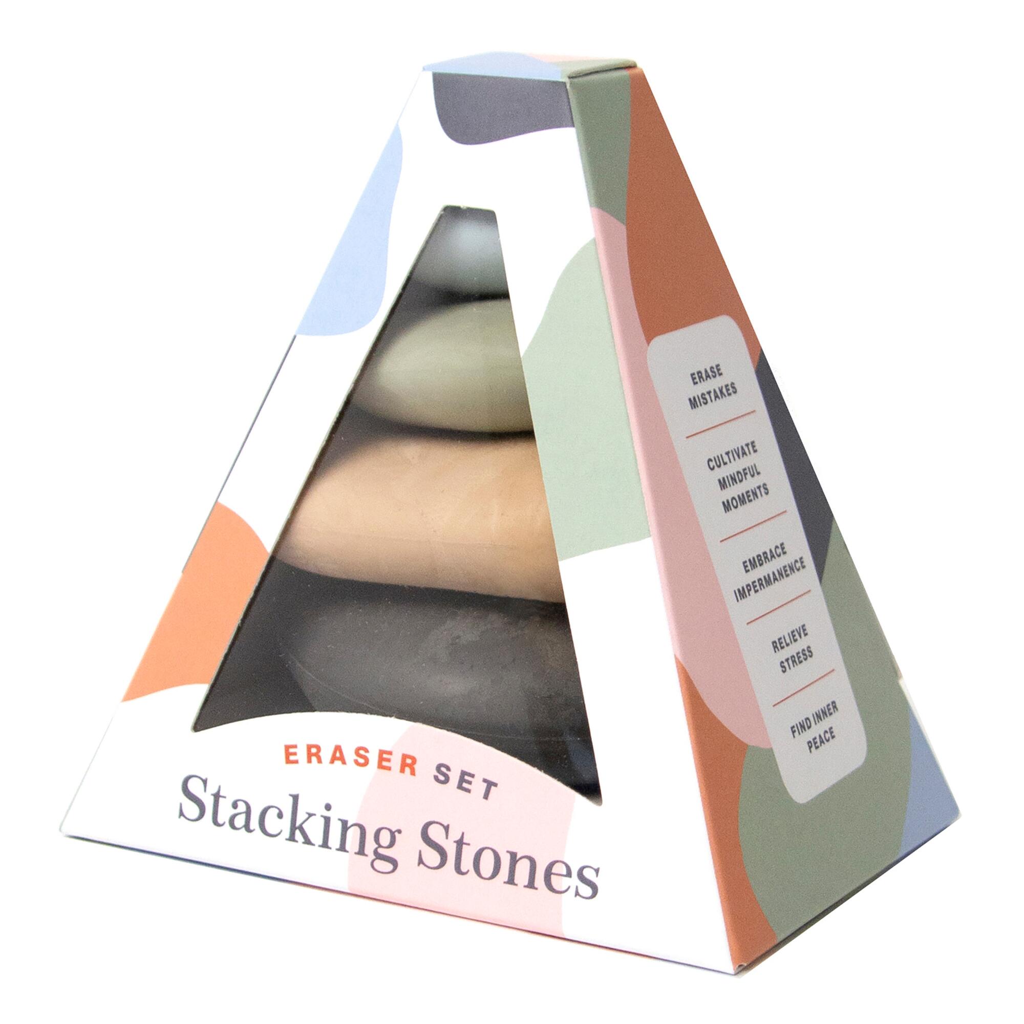 Stacking Stone Rubber Erasers 5 Pack: Natural by World Market