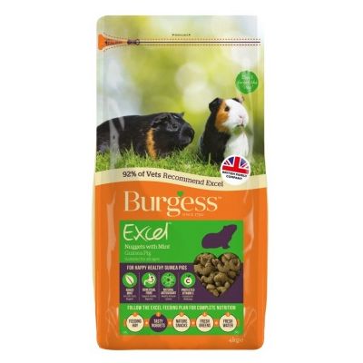 Burgess Excel Adult Guinea Pig Nuggets with Mint - 10kg