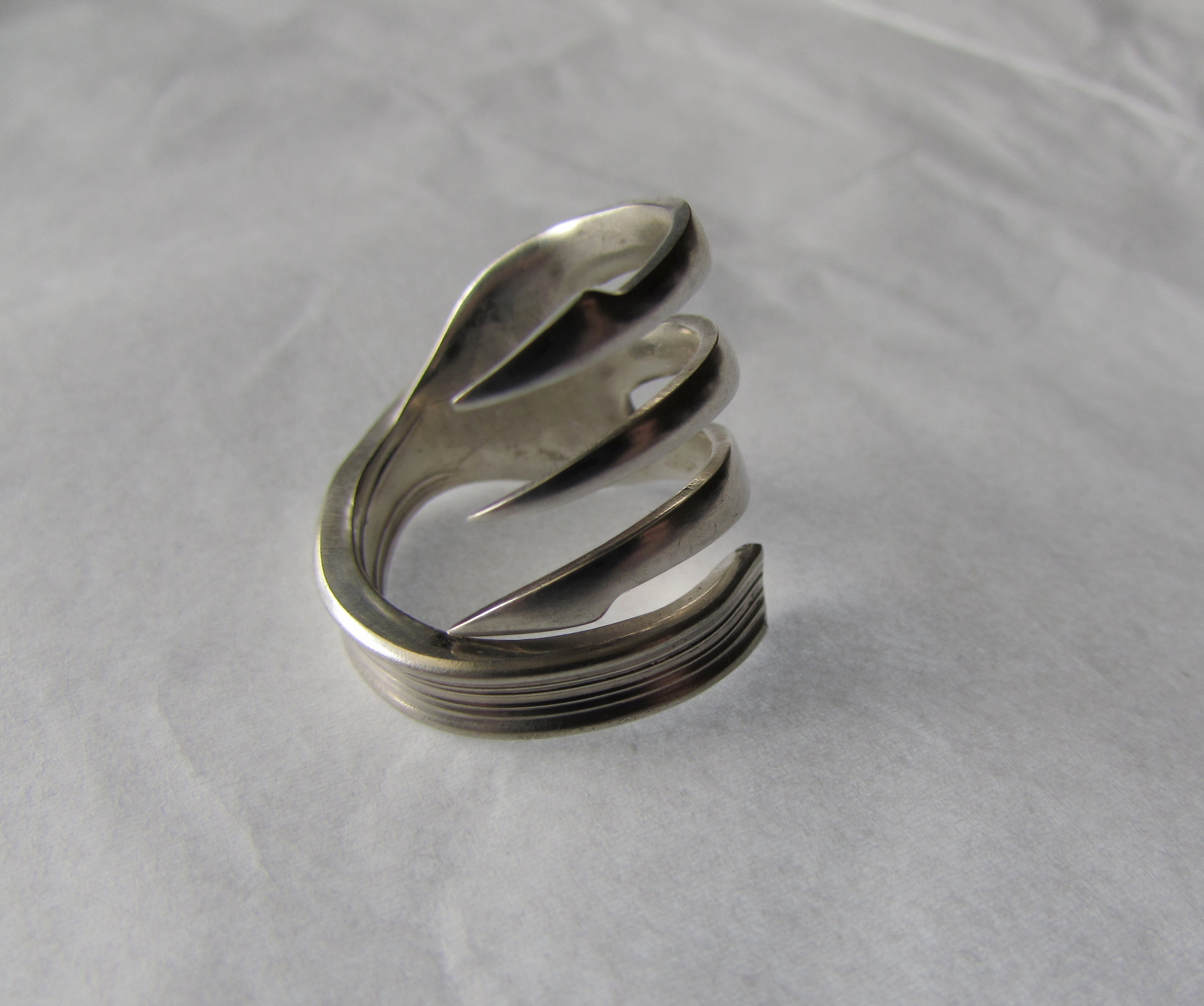 Fork Ring. Three Tine Speared Trident Times. Sizes 6-12