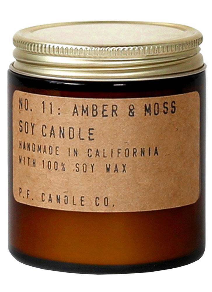 P.F. Candle Co. No. 11 Amber and Moss Mini Soy Jar Candle