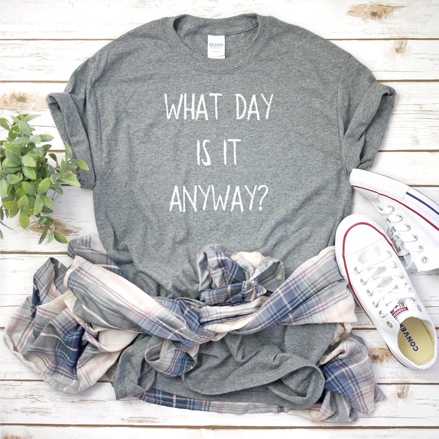What Day Is It. Woman's Tri-Blend Super Soft Shirt in V-Neck Or Crew