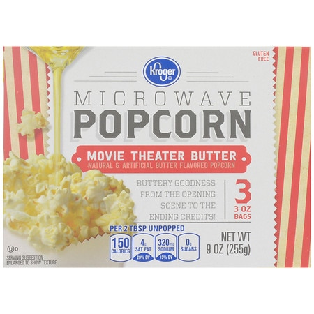 Kroger Movie Theater Butter Microwave Popcorn - 9.0 oz