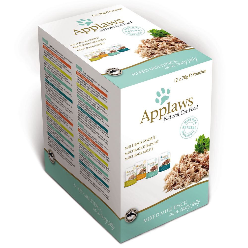 Applaws Cat Pouches Mixed Pack in Jelly 70g - Mixed Selection 24 x 70g