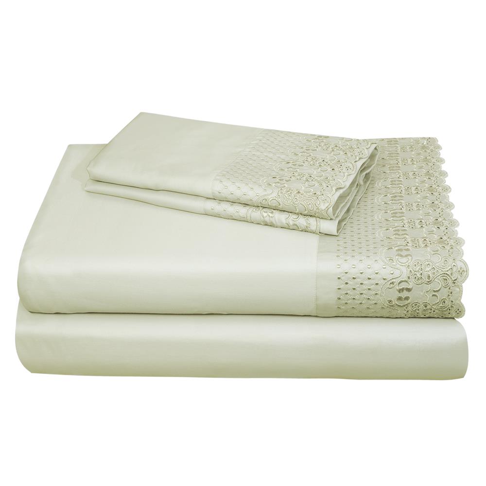 Grace Home Fashions RENAURAA Smart King Cotton Blend Bed Sheet in Gray | 1400CVC_ER-LC KPC SL