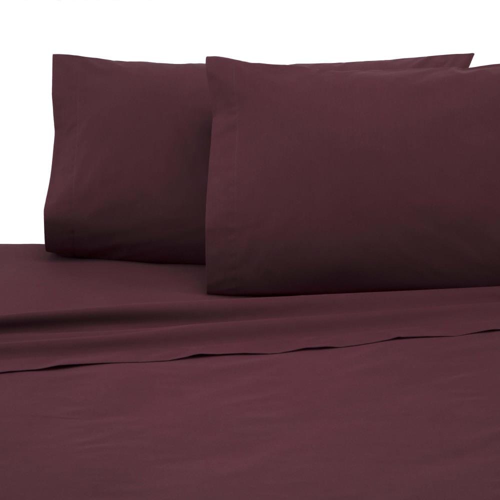 WestPoint Home Martex 225 Thread Count Sheet Twin Extra-Long Cotton Blend Bed Sheet in Red | 028828322586