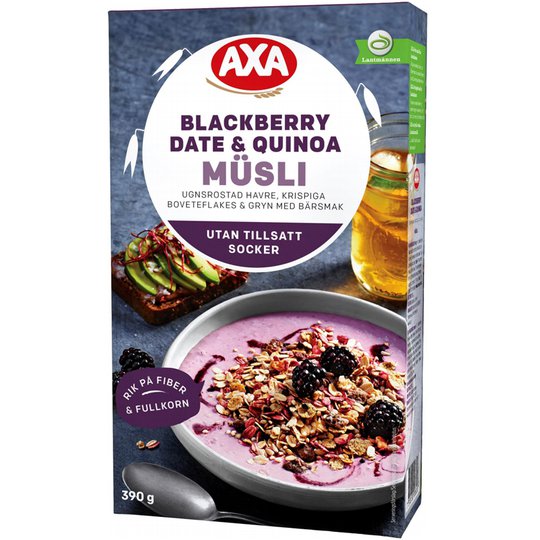 Mysli "Blackberry, Dates & Quinoa" 390g - 43% alennus