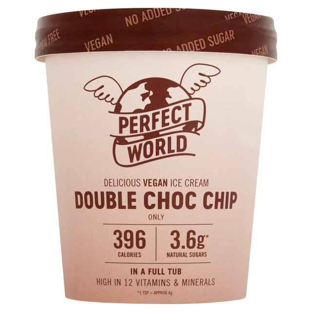 Perfect World Double Choc Chip Vitamin No Added Sugar Ice Cream