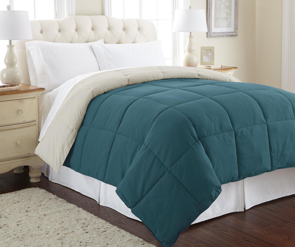 Amrapur Overseas Reversible down alternative comforter Multi Solid Reversible Twin Comforter (Blend with Polyester Fill) | 2DWNCMFG-BLO-TN