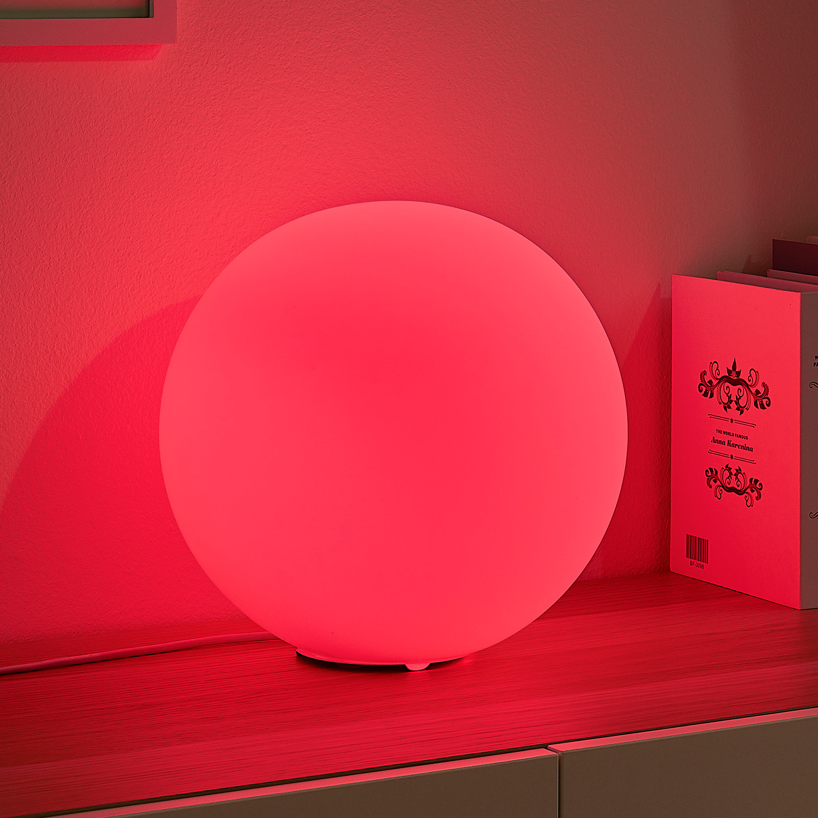 Lindby Smart LED-RGB-pöytävalaisin Rhona, pallo