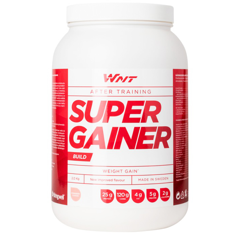 Proteinpulver "Super Gainer" Jordgubb 2kg - 50% rabatt