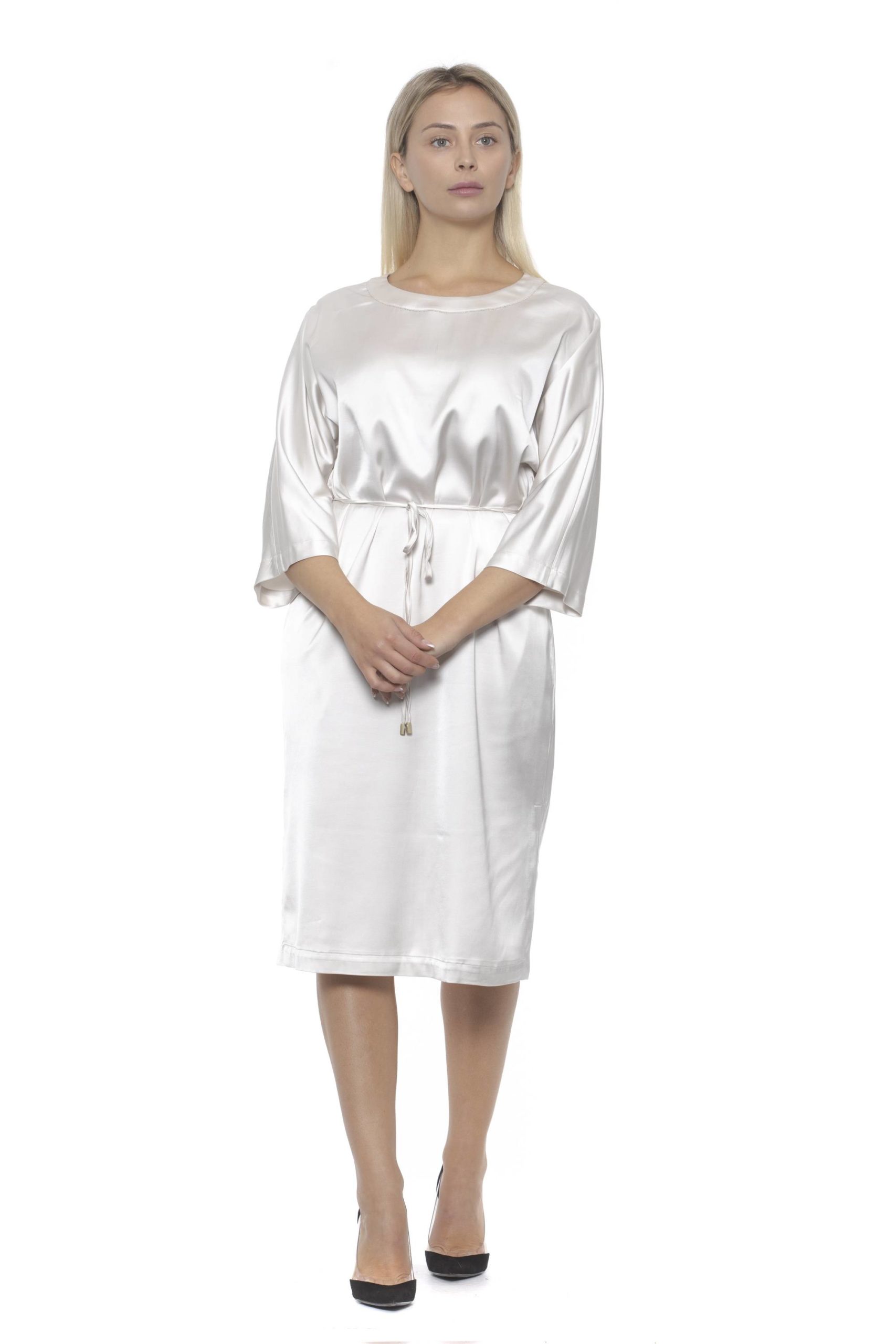 Peserico Women's Bianco Dress Beige PE1383176 - IT42 | S
